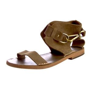 Chic Maison Margiela brown suede gladiator sandals 8 Italy
